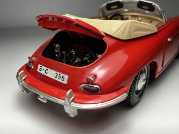 1961 Porsche 356 B Conversível - Burago Escala 1/18 min