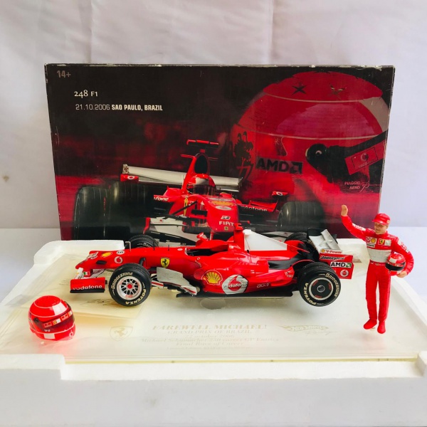 MICHAEL SCHUMACHER Edição Especial HOT WHEELS FERRARI 248 Escala 1