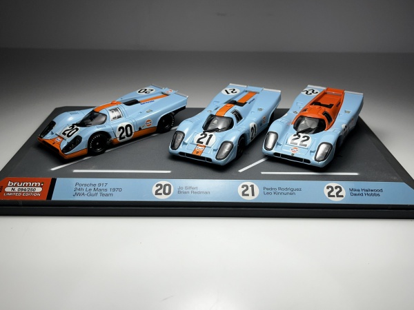 Set 3 Porsche 917 24h Le Mans 1970 JWA-Gulf Team #20 Jo Siffert e Brian Redman, #21 Pedro Rodriguez