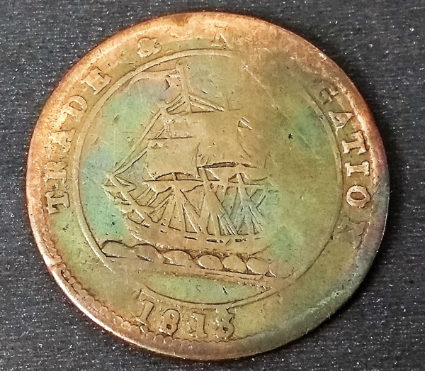 AV1288 - TOKEN - NOVA SCOTIA - Canada - Half Penny - 1813 - Rara