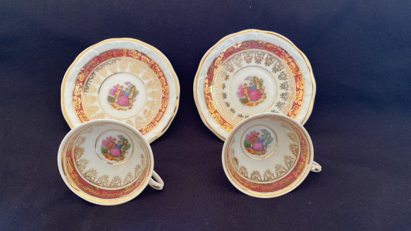 Joias . LIMOGES (França) - Magnífico terno em fina porcelana fr foto 3