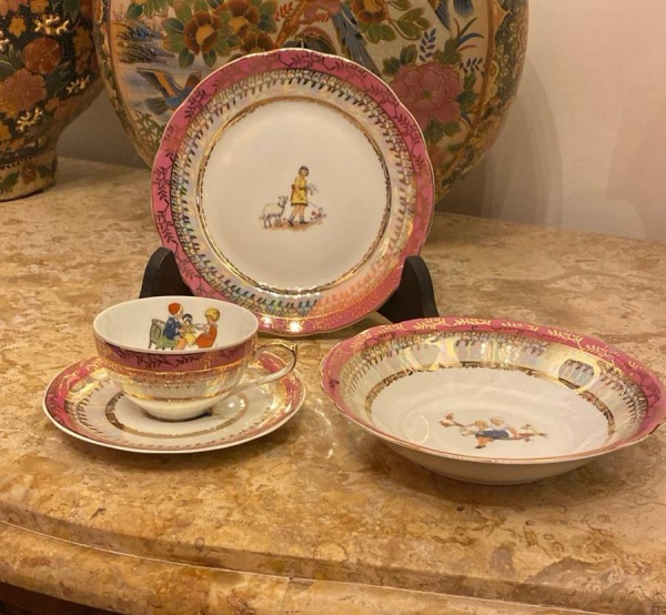 Joias . LIMOGES (França) - Magnífico terno em fina porcelana fr foto 8