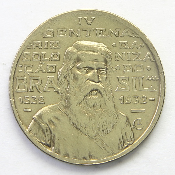 Moeda do Brasil - 500 Réis - 1932 - SÉRIE VICENTINA