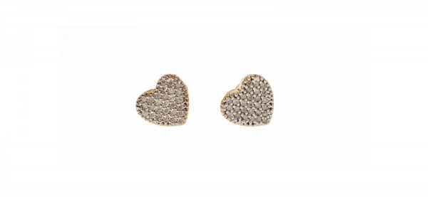 Joias . Brinco argola cravejado com diamantes em ouro amarelo, foto 4