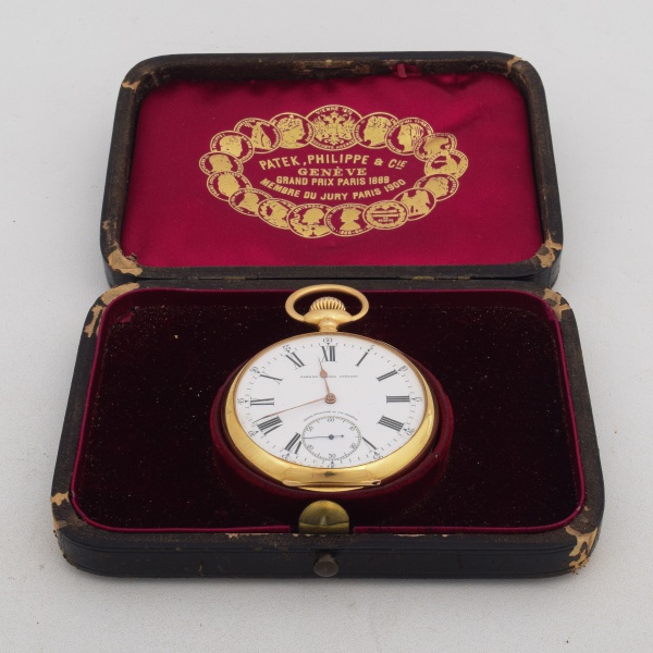 PATEK PHILIPP CHRONOMETRO GONDOLO - Relógio suíço de bolso. Caixa em ouro de 22 linhas (56 mm). Extr