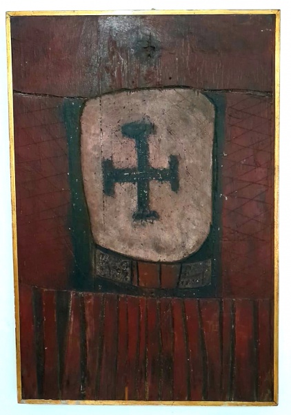 Arte . Francisco da Silva - "Aves", tempera sobre made foto 1
