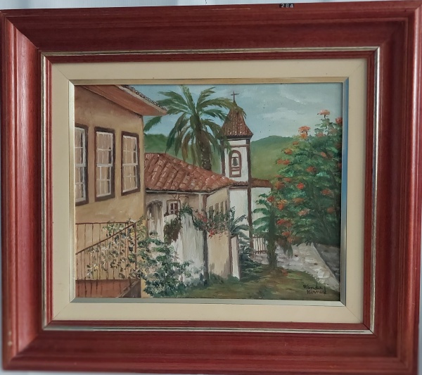 Arte . Francisco da Silva - "Aves", tempera sobre made foto 7