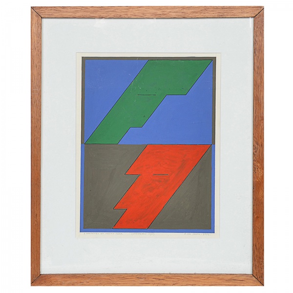 Joias . Dionísio del Santo (1925-1999) - Variação 1, 1986 -  Guache s/ cartão - Ass. ...