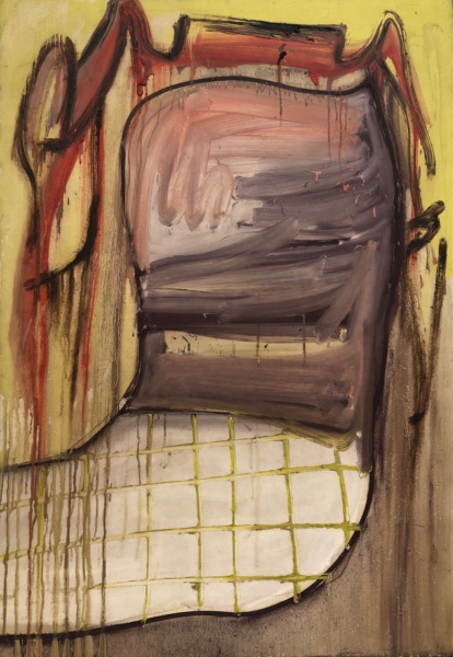 Arte . Jorge Guinle - Way to Santiago, 1981 - Óleo s/ tela - Ass. verso. Med.: 116 x ...