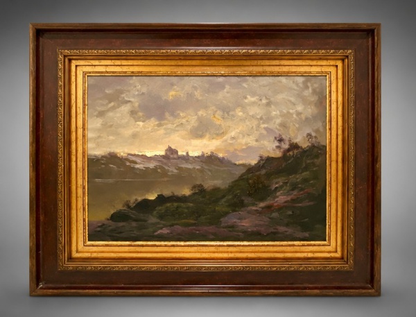 Arte . Assinatura não identificada. Europa. O.S.M. Paisagem co foto 3