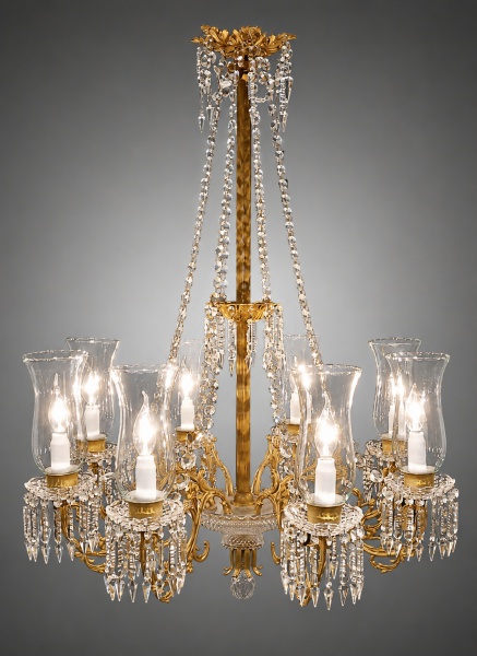 Arte . Baccarat. Lustre restaurado em Cristal fosco e transpar foto 3
