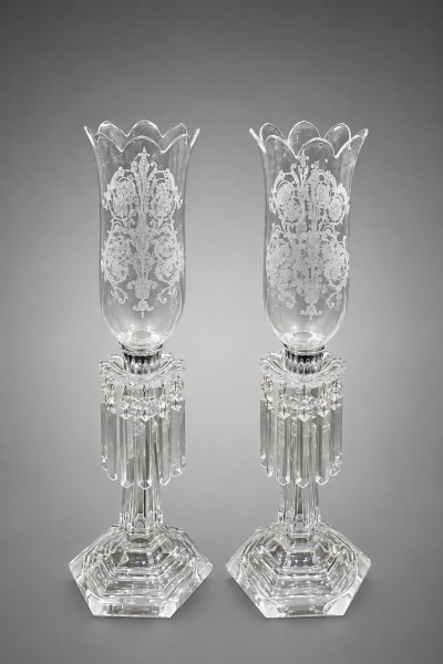 Arte . Baccarat. Par de açucareiros sem tampa apresentando mar foto 7