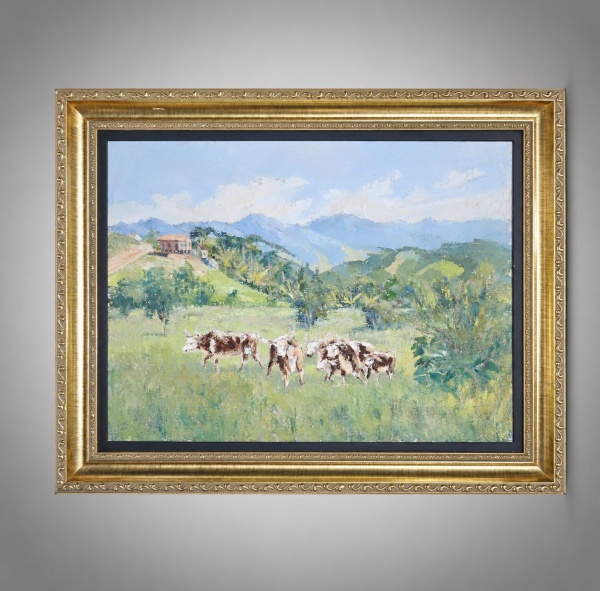 Arte . Assinatura não identificada. Europa. O.S.M. Paisagem co foto 6