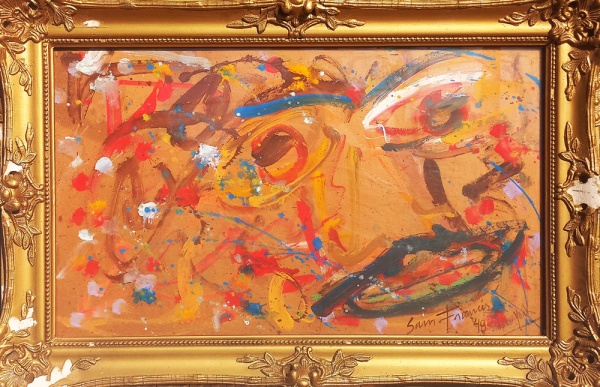Arte . GM053, BUSTAMANTE SÁ, ÓLEO SOBRE MADEIRA, REPRESENTANDO foto 1
