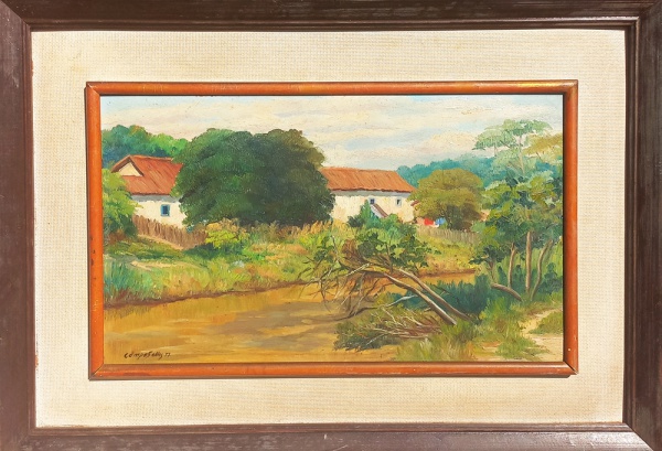 Arte . GM053, BUSTAMANTE SÁ, ÓLEO SOBRE MADEIRA, REPRESENTANDO foto 6