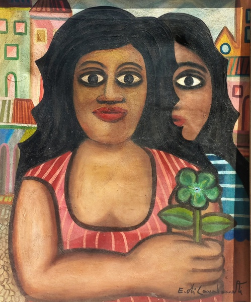 Arte . GM053, MANOEL SANTIAGO, ÓLEO SOBRE PLACA, REPRESENTANDO foto 2