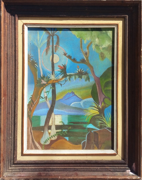 Arte . GM053, MANOEL SANTIAGO, ÓLEO SOBRE PLACA, REPRESENTANDO foto 5