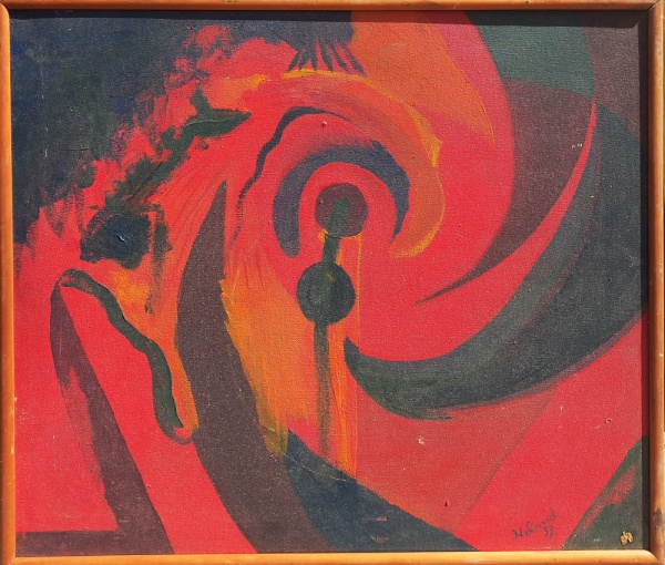 Arte . GM053, MANOEL SANTIAGO, ÓLEO SOBRE PLACA, REPRESENTANDO foto 8