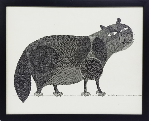 Arte . GM000, CHAROUX, ÓLEO SOBRE TELA, GEOMÉTRICO, MEDINDO 35 foto 2