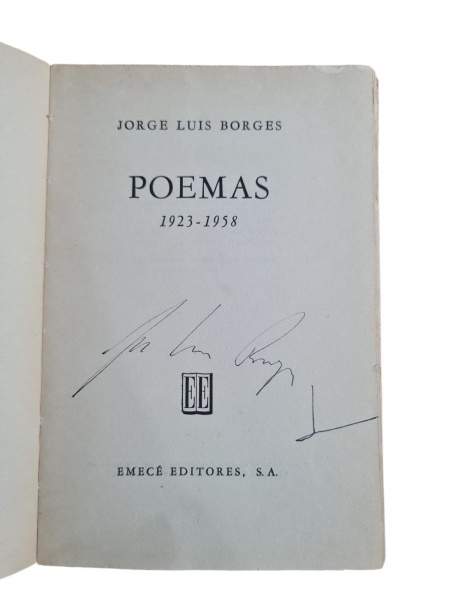 AUTOGRAFADO. BORGES, Jorge Luis . Poemas 1923 -1958. II