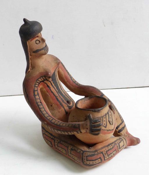 Arte Indígena / Casal - Karajá / Par de Esculturas em terracota