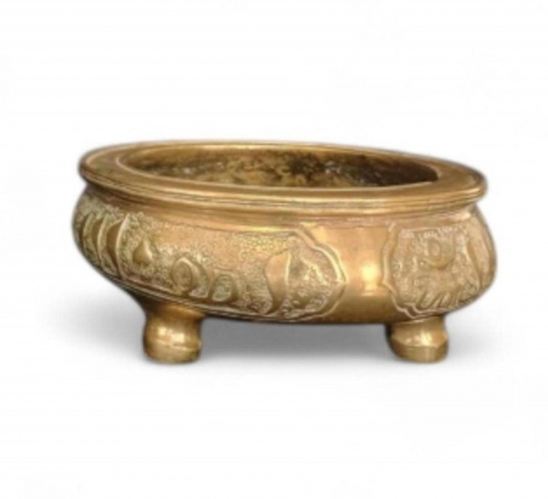Joias . RR Antiguidades  Antigo incensários oriental em bronze ricamente decorado. Peca ...