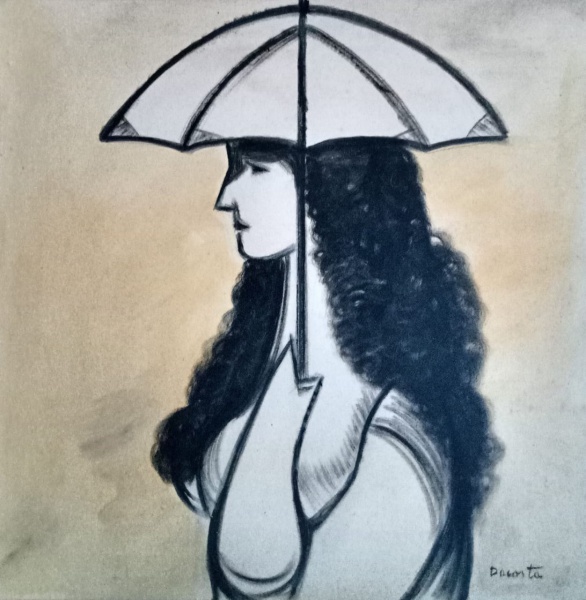 Milton da Costa, `Figura` - Óleo sobre tela medindo 40 x 40, a.c.i.d