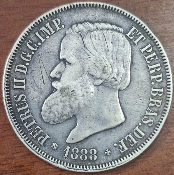 Joias . Moeda do Brasil - 2000 réis - 1888 - AP613 - Prata - Império - 3 sistema ...