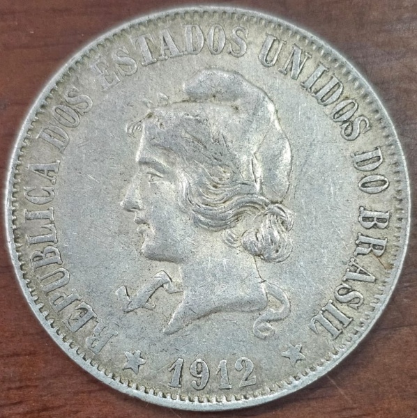 Joias . Moeda do Brasil - 2000 réis - 1912 - AP650 - Prata - República - 361.000 und. - ...