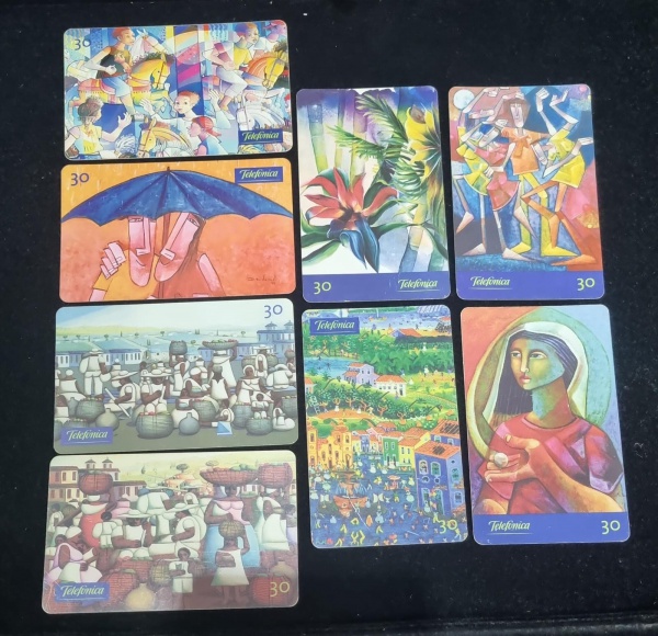 Joias . 8 Cartões Telefônicos Telefônica 30 Créditos  Série Arte Brasileira  ...