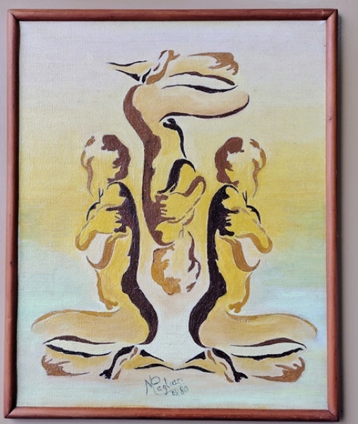 Arte . 10 - SAITO - ÓLEO SOBRE TELA - 38 X 28,5 CM foto 4