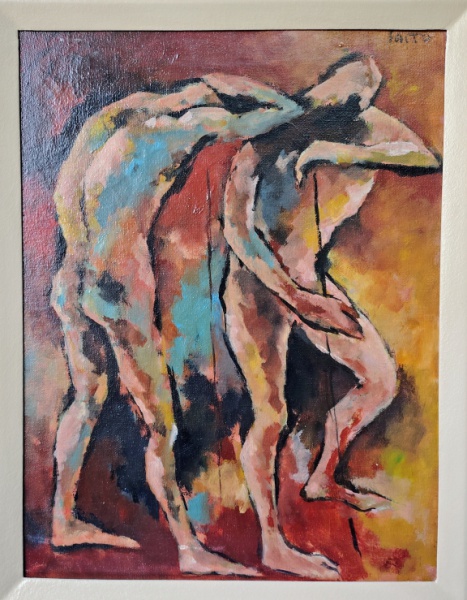 Arte . 202 - GUACHE ESGRIMA 18,5  X 18,5 CM ASSI P....1934 foto 7