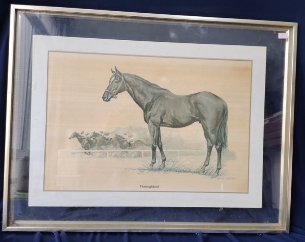 Arte . TAPEÇARIA ARTESANAL - MOTIVO EQUESTRE - 32 X 90 CM - MO foto 1