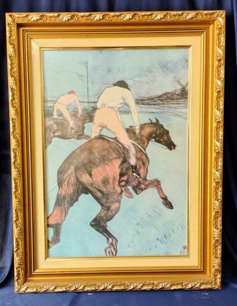 Arte . 29 - ESTAMPA/GRAVURA  - MOTIVO EQUESTRE - 66 X 85  CM - foto 1