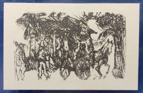 Arte . 180 - ESTAMPA JOCKEIS 13,5 X 9  CM MOLDURA 21,5 X 16,5 foto 1