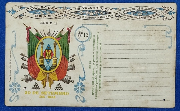Arte . Cartão postal da Coleção Brasiliana. Condecoração da Or foto 1