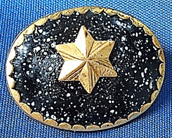 Arte . DISTINTIVO - ÍCARO OU FIGURA ALADA - VITÓRIA - METAL BA foto 3