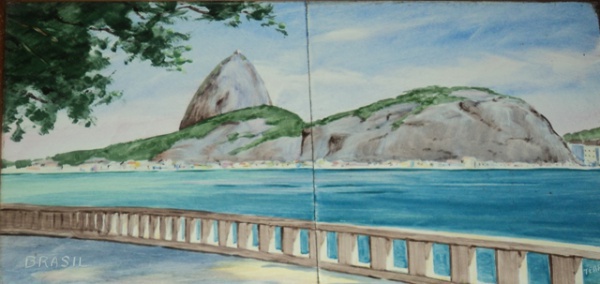 Joias . Pão de Açucar" Sem assinatura. O.s.azulejo, med. 15 foto 3