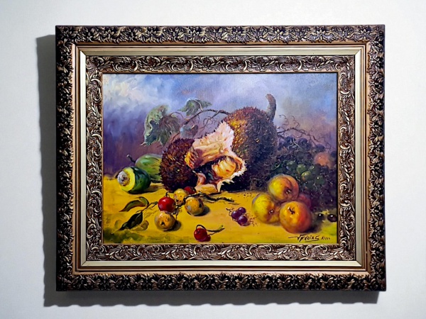 Arte . Valdir Felix Sabino - Jaca, óleo sobre tela, bela moldura, assinada frente e ...