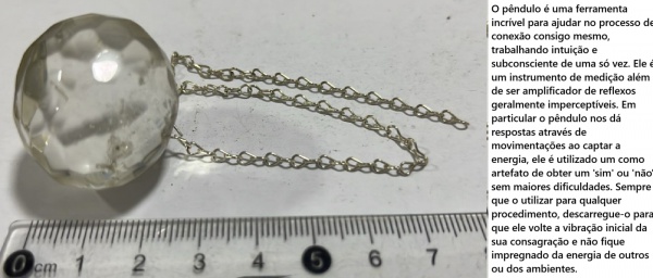 PENDULO EM CRISTAL  - O pêndulo é uma ferramenta incrível para ajudar no processo de conexão consigo mesmo