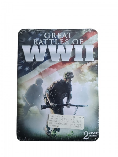 BOX DVD: Great Battles of WWII. Cm dois DVDs LACRADO/NO