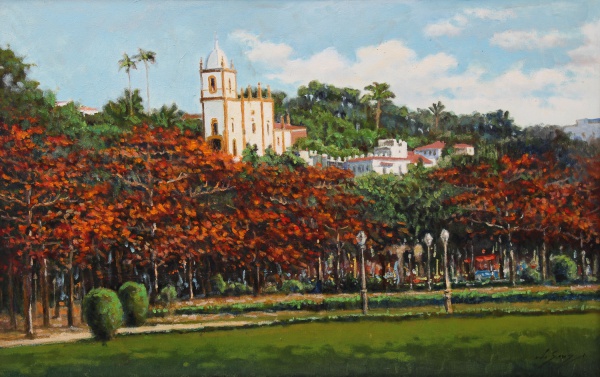 Arte . ARMANDO ROMANELLI (1945) "São Francisco". o.s.t foto 1