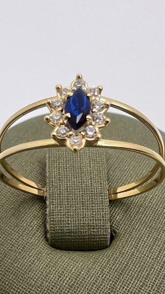 Joias . ANEL CONFECCIONADA EM OURO AMARELO 18K, COM BRILHANTES. foto 8