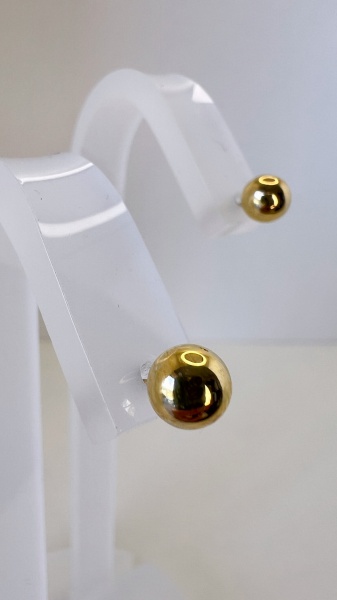 Joias . BRINCO PONTO DE LUZ CONFECCIONADA EM OURO AMARELO 18K, foto 1
