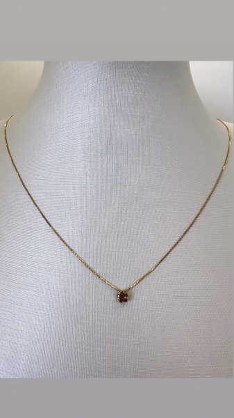 Joias . GARGANTILHA CONFECCIONADA EM OURO AMARELO 18K. COM PERO foto 6