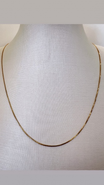 Joias . GARGANTILHA CONFECCIONADA EM OURO AMARELO 18K. COM PERO foto 7