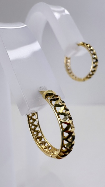 Joias . BRINCO VIVARA CONFECCIONADA EM OURO BRANCO 18K. COM DIA foto 4