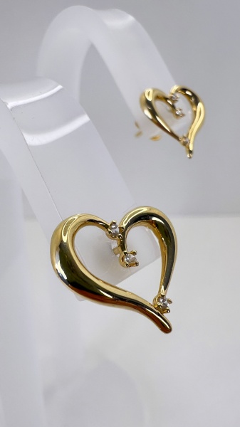 Joias . BRINCO VIVARA CONFECCIONADA EM OURO BRANCO 18K. COM DIA foto 5