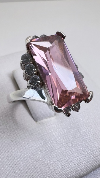 Joias . BRINCO PENDURADO ZIRCONIAS ROSA CONFECCIONADA EM PRATA foto 5