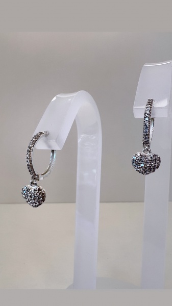 Joias . BRINCO ARGOLA COM ZIRCONIA CONFECCIONADA EM PRATA 925, foto 5